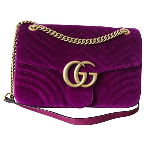 gucci tasche lila samt|gucci purses for women.